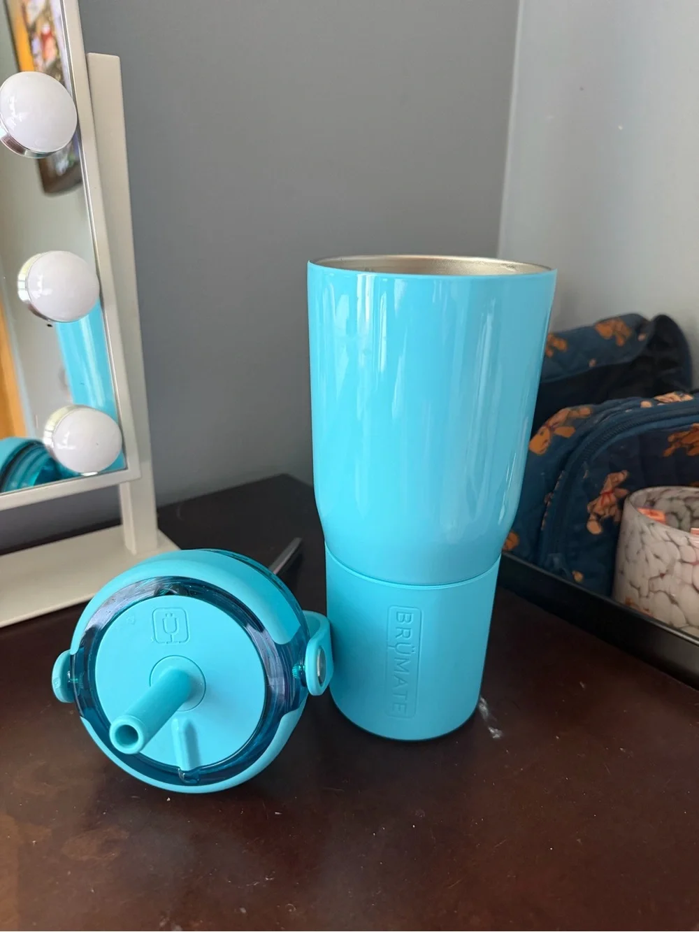 BRUMATE Sky Blue Insulated Sip Bottle with Straw